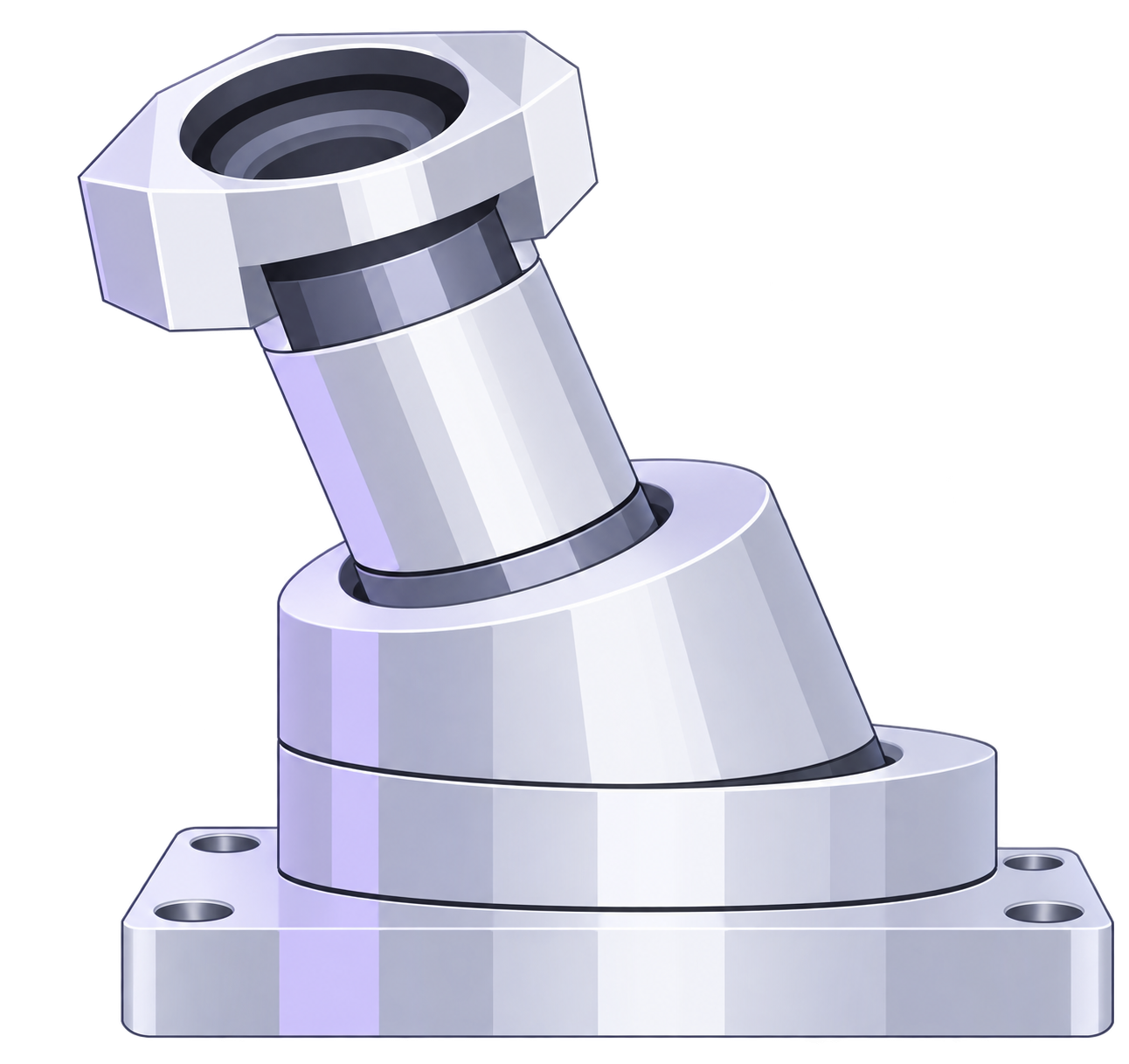 Tilted laser optical head